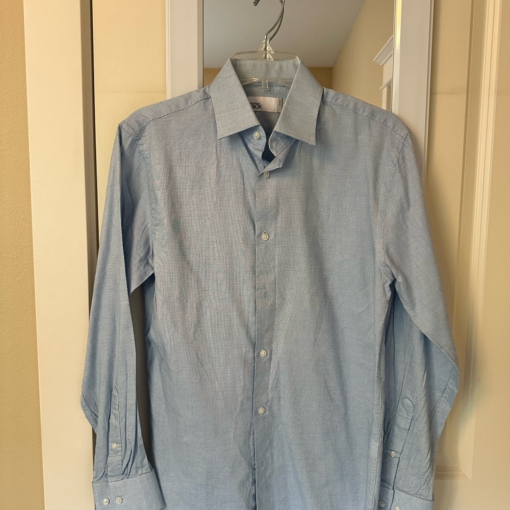 Nordstrom Blue Dress Shirt Classic Style